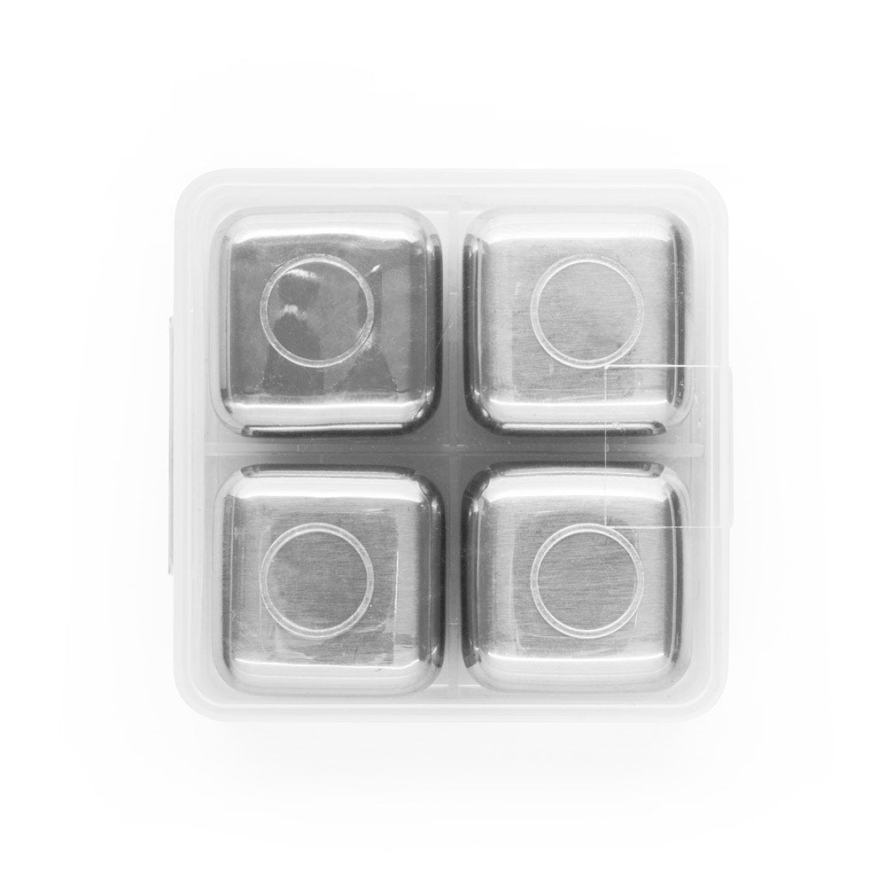 Glacier. Set Of Reusable Stainless Steel Ice Cubes