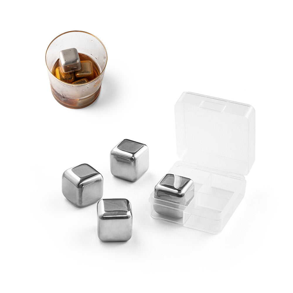 Glacier. Set Of Reusable Stainless Steel Ice Cubes