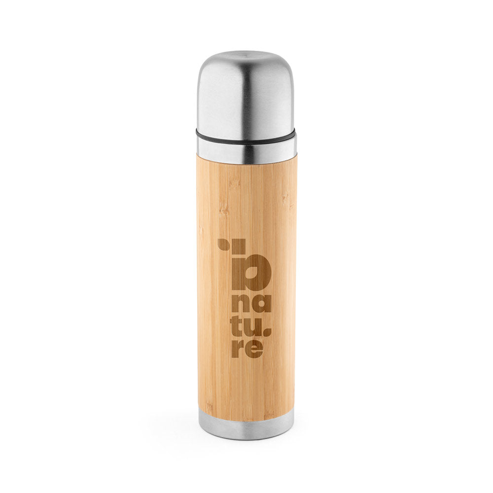 Ceylon. Bamboo And Stainless Steel Thermos 450 Ml