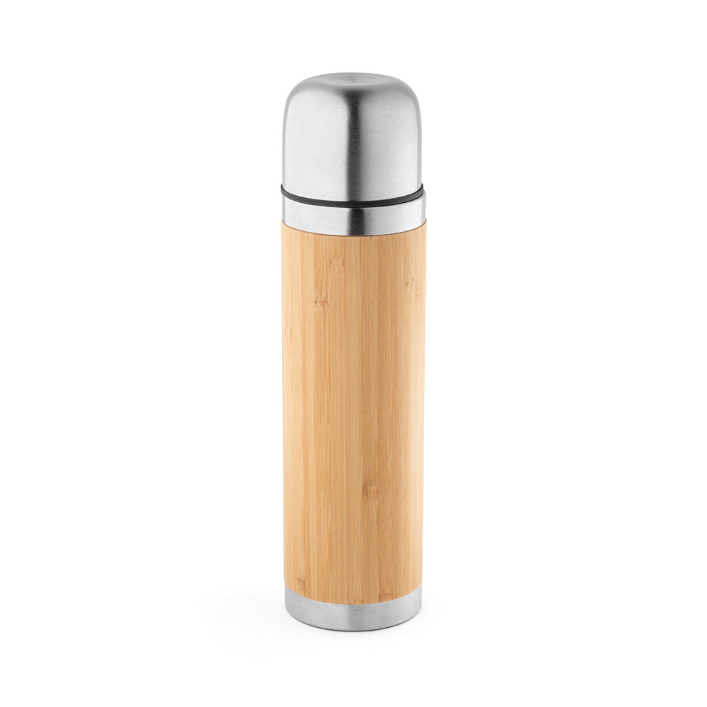 Ceylon. Bamboo And Stainless Steel Thermos 450 Ml