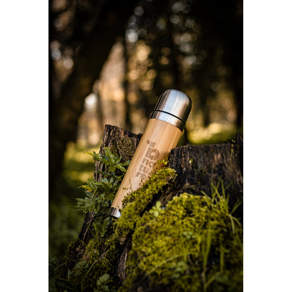 Ceylon. Bamboo And Stainless Steel Thermos 450 Ml