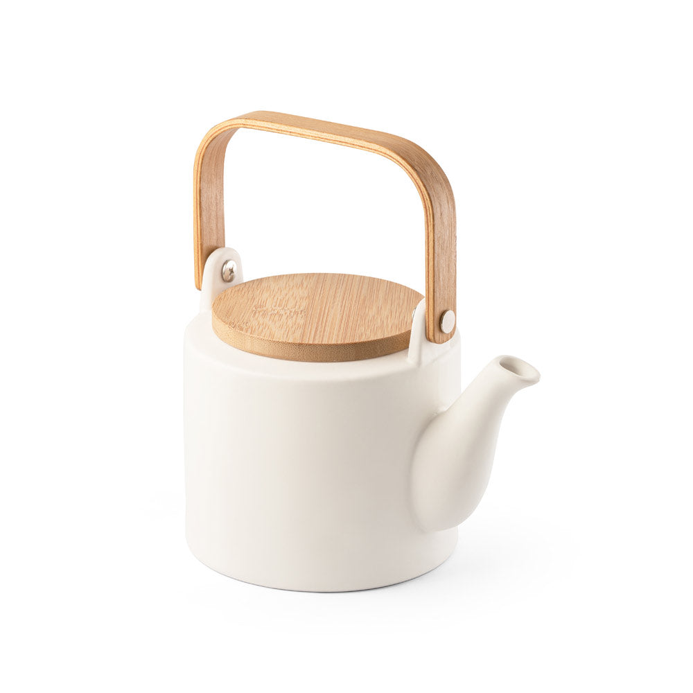 Glogg. 700 Ml Ceramic Teapot With Bamboo Lid