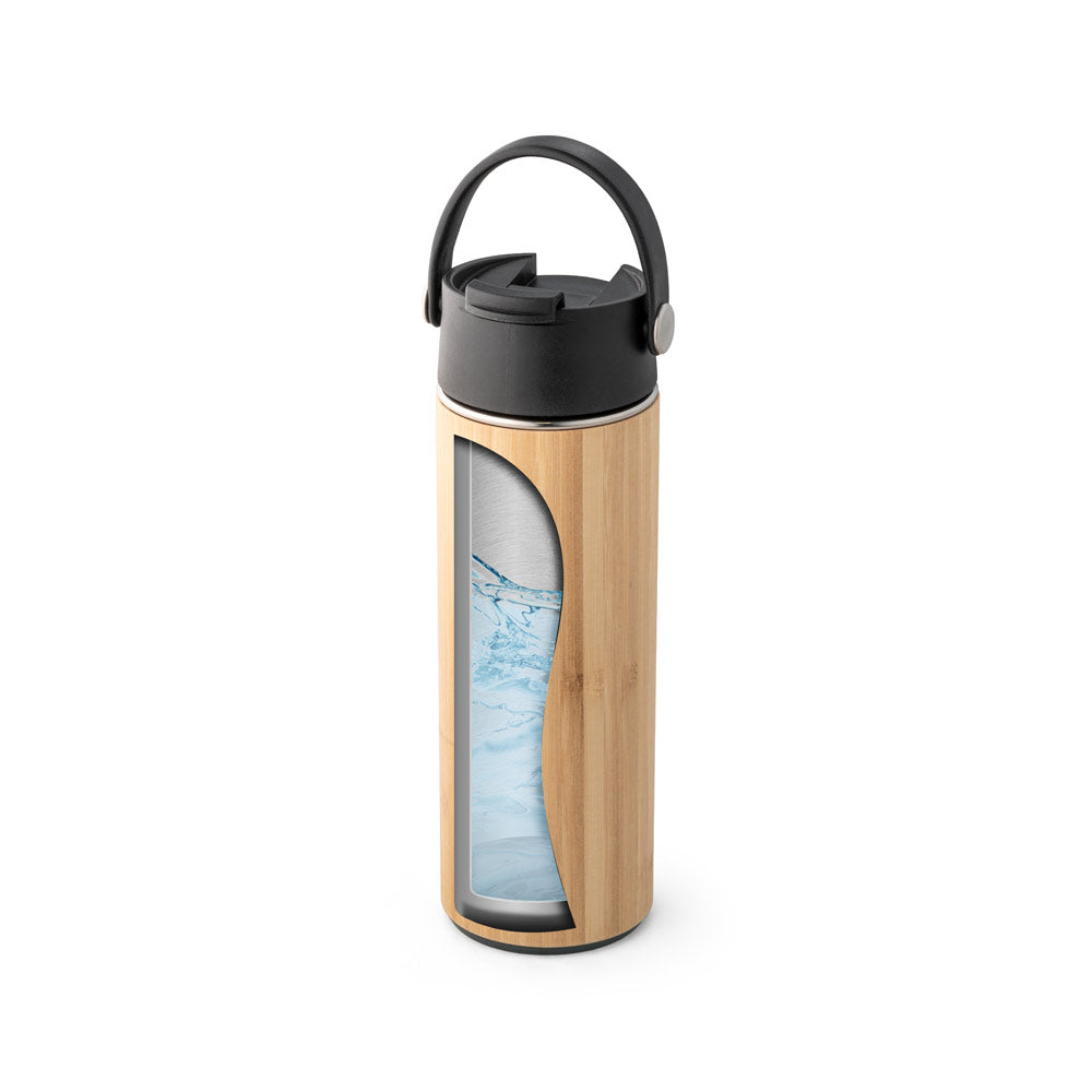 Laver. Thermos Bottle In Bamboo, Stainless Steel And Pp 440 Ml