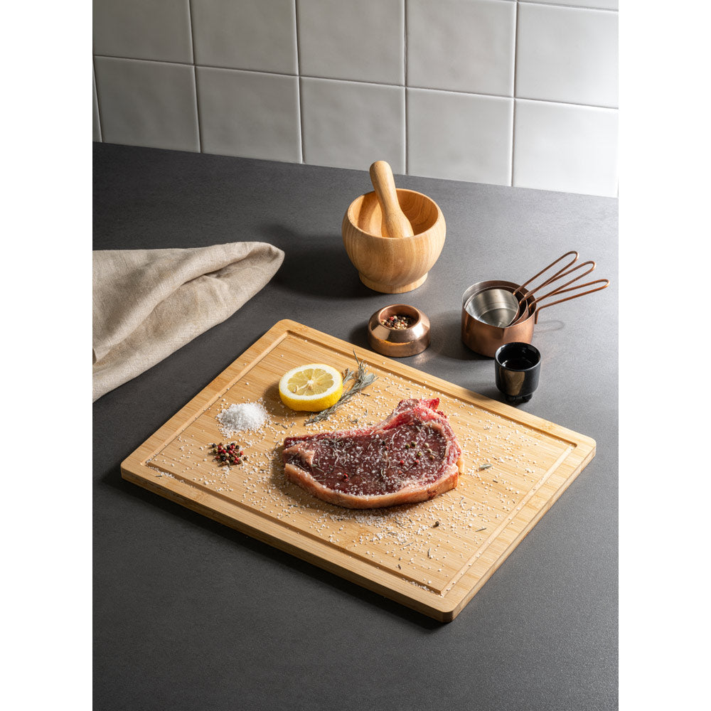 Marjoram. Bamboo Cutting Board