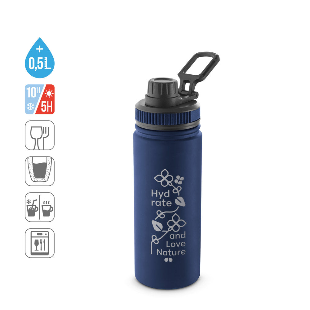 Federer. Bottle In 90% Recycled Stainless Steel 570 Ml