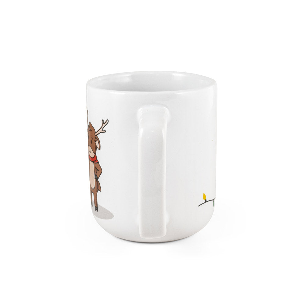 Reindeer. Mug With Christmas Print 330 Ml