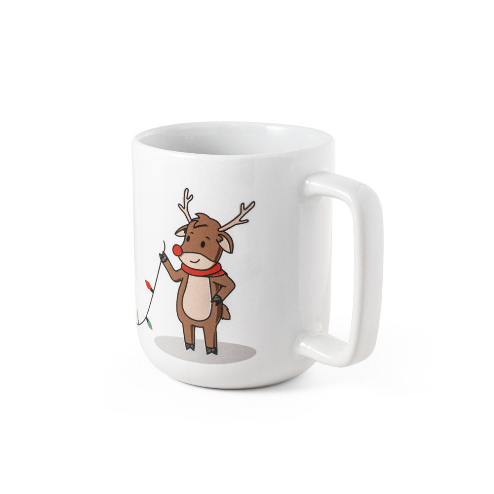 Reindeer. Mug With Christmas Print 330 Ml