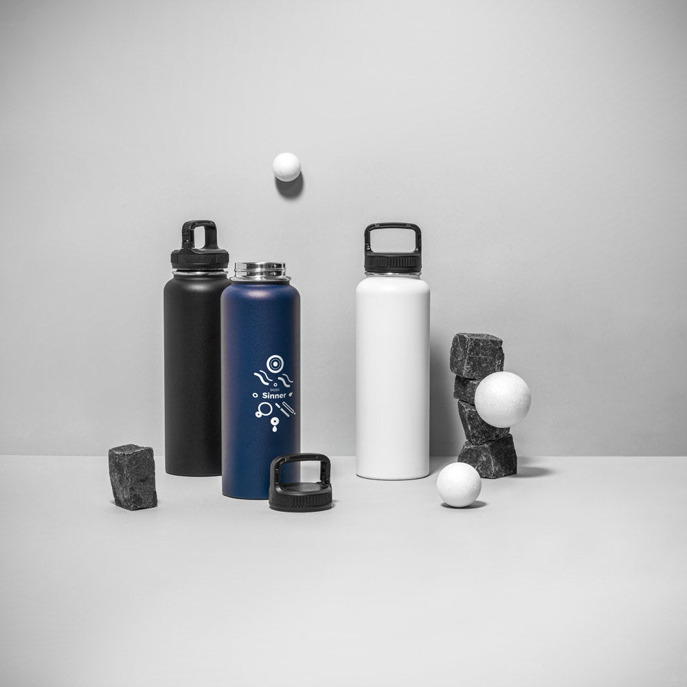 Sinner. 90% Recycled Stainless Steel Bottle With A Large Capacity Of Up To 1200 Ml