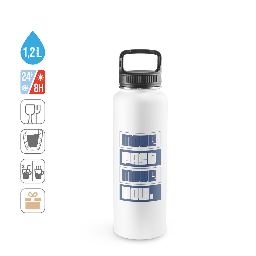 Sinner. 90% Recycled Stainless Steel Bottle With A Large Capacity Of Up To 1200 Ml
