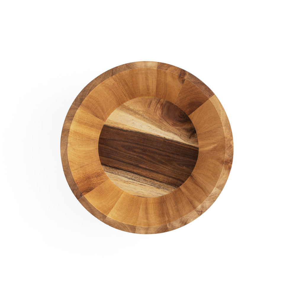 Sage. Round Acacia Wood Salad Bowl