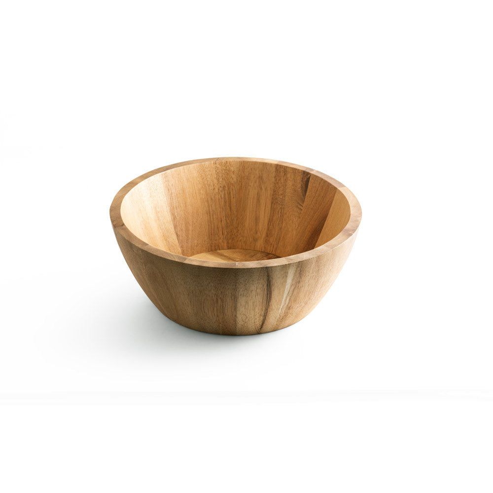 Sage. Round Acacia Wood Salad Bowl