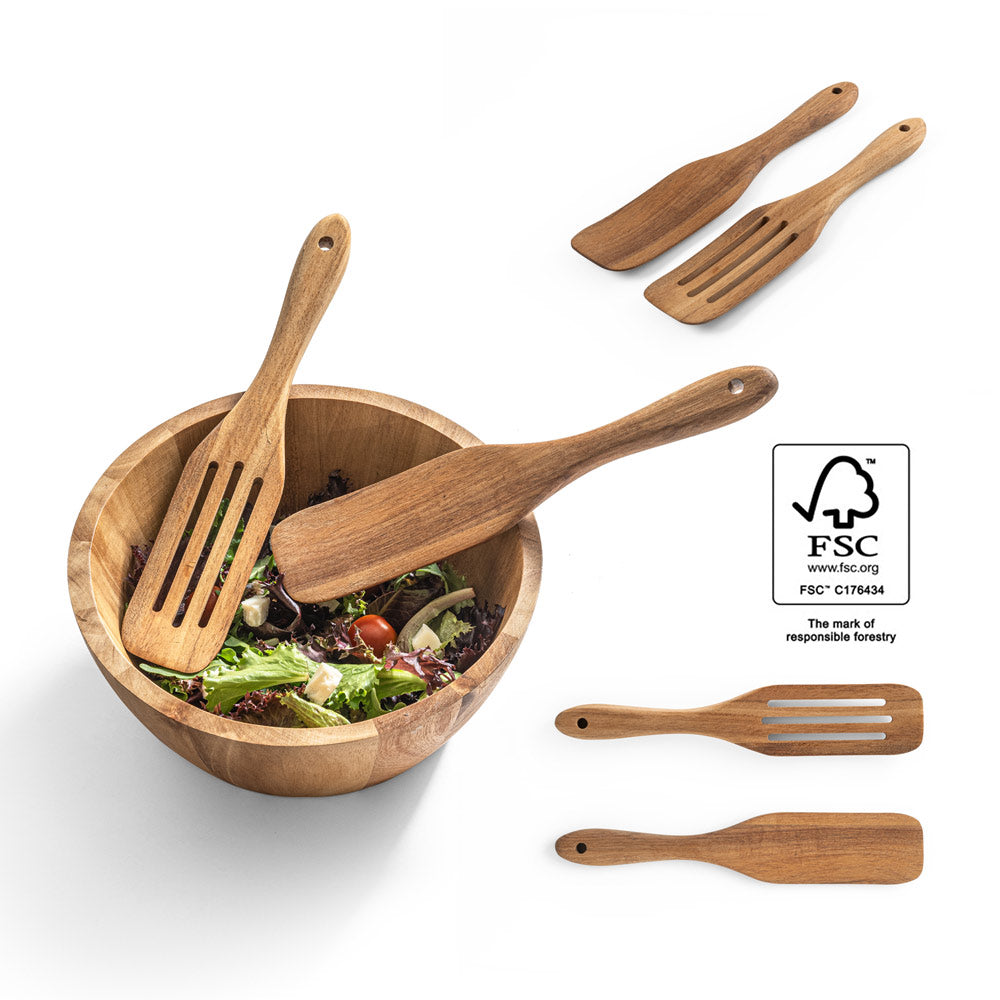 Batali. Set Of Two Cutlery Sets In Acacia Wood
