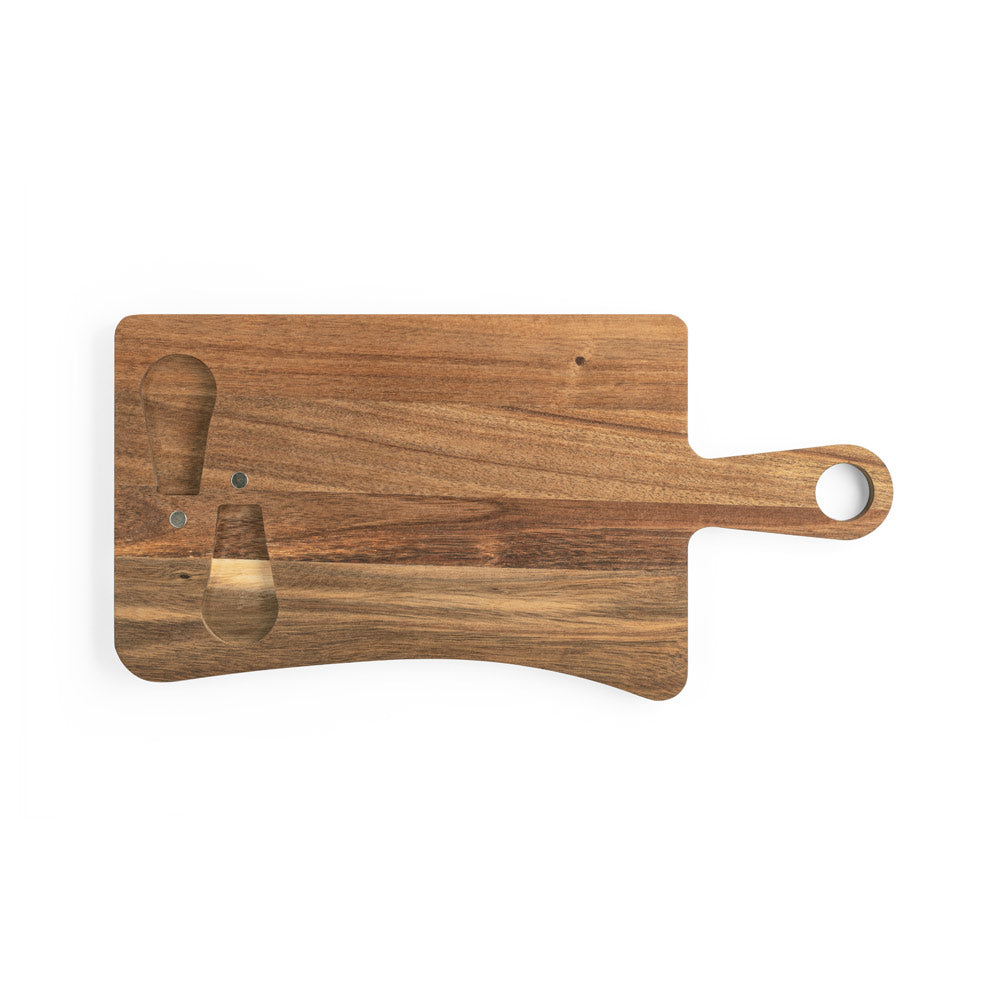 Cassia. Acacia Wood Cheese Board With Handle