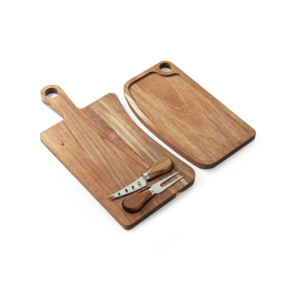 Cassia. Acacia Wood Cheese Board With Handle