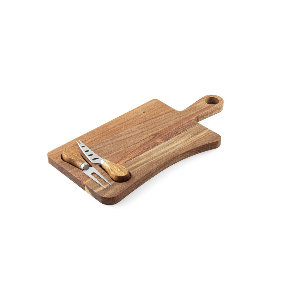 Cassia. Acacia Wood Cheese Board With Handle