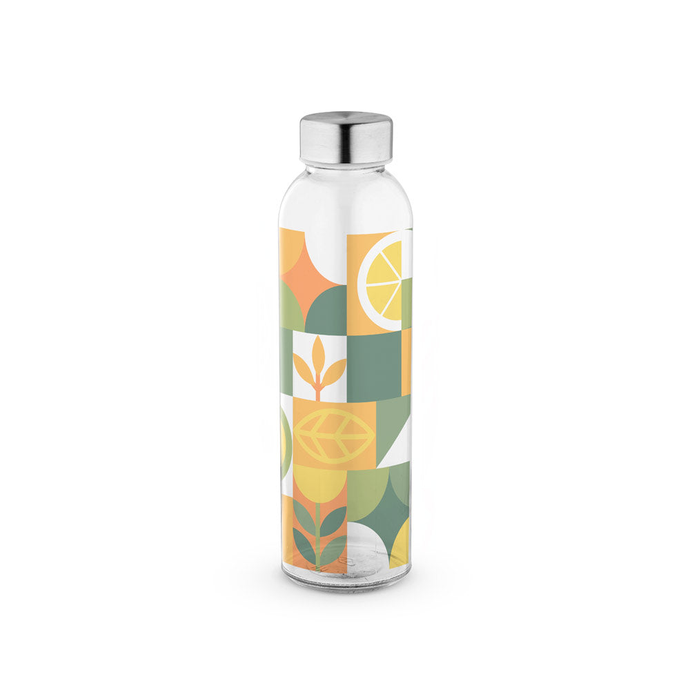 Soler. Sublimation Glass Bottle And Stainless Steel Cap 500 Ml