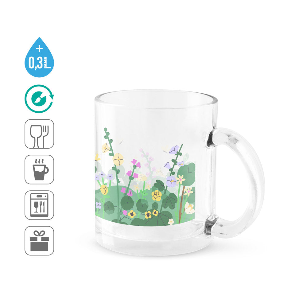 Carmo. Glass Mug Suitable For Sublimation 350 Ml