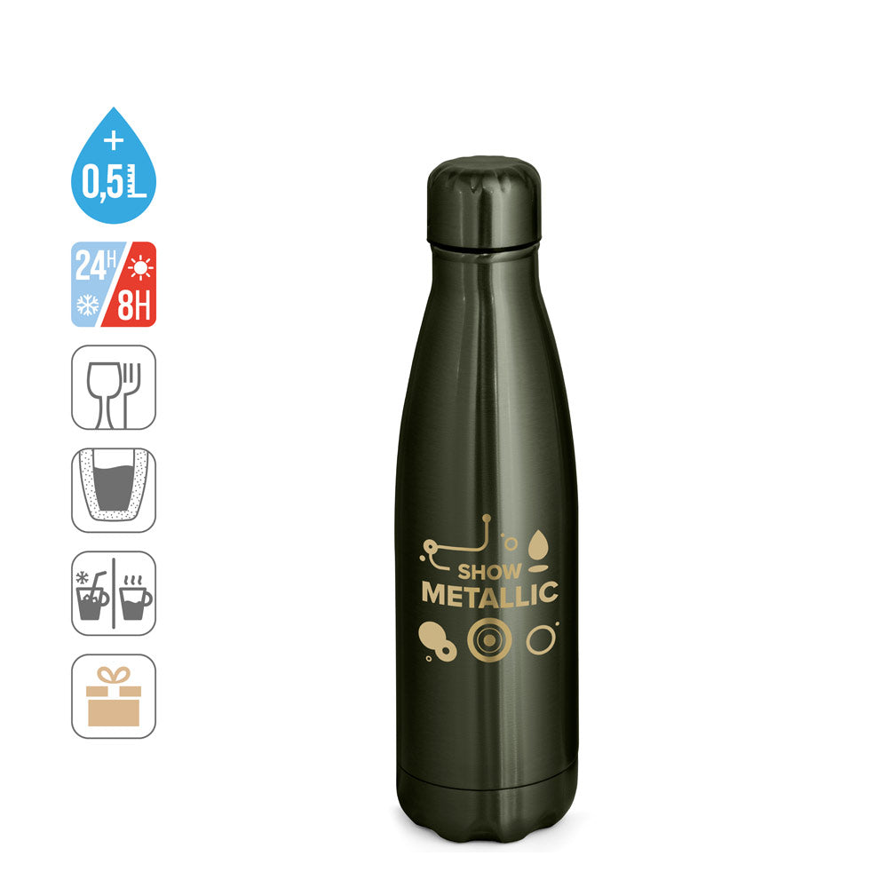 Show Metallic. Stainless Steel Bottle With Matt Metallic Finish 510 Ml