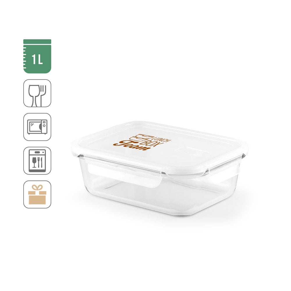Quorin. Lunch Box. Hermetic Box In Borosilicate Glass 1 L