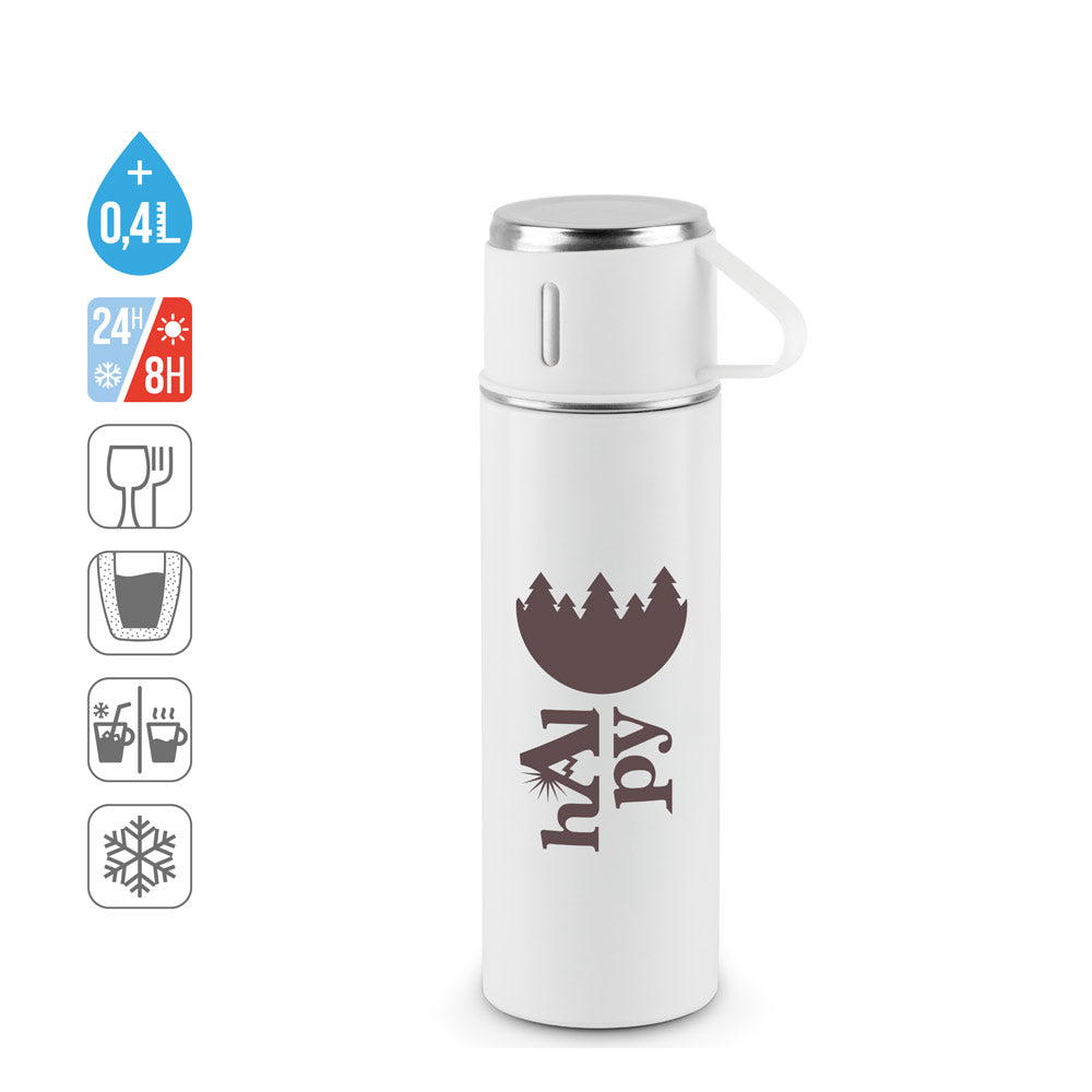 Comaneci. Double-Walled Stainless Steel Bottle (90% Recycled) With Matte Finish 490 Ml