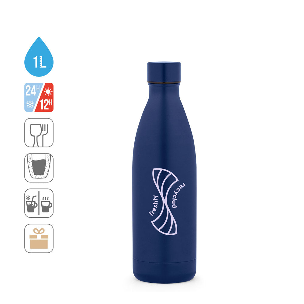 Re-Buffon Xl. Double-Walled Stainless Steel Bottle (90% Recycled) 1L