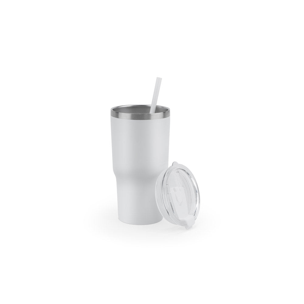 Joyner M. Compact Stainless Steel Travel Cup (91% Recycled) With Vacuum Insulated Double Wall And Matt Finish 600 Ml