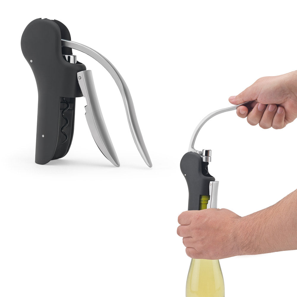 Lagrein. Abs And Zinc Corkscrew With Automatic Lever For Easy Opening