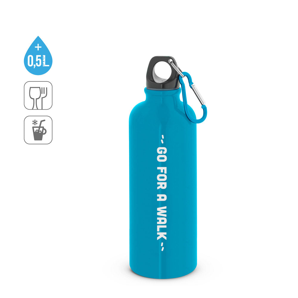 Kelce. Single-Wall Stainless Steel Bottle With Carabiner Clip 550 Ml