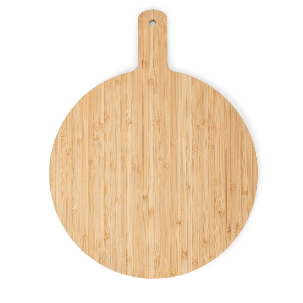 Cheesano. Round Shaped Bamboo Serving Board