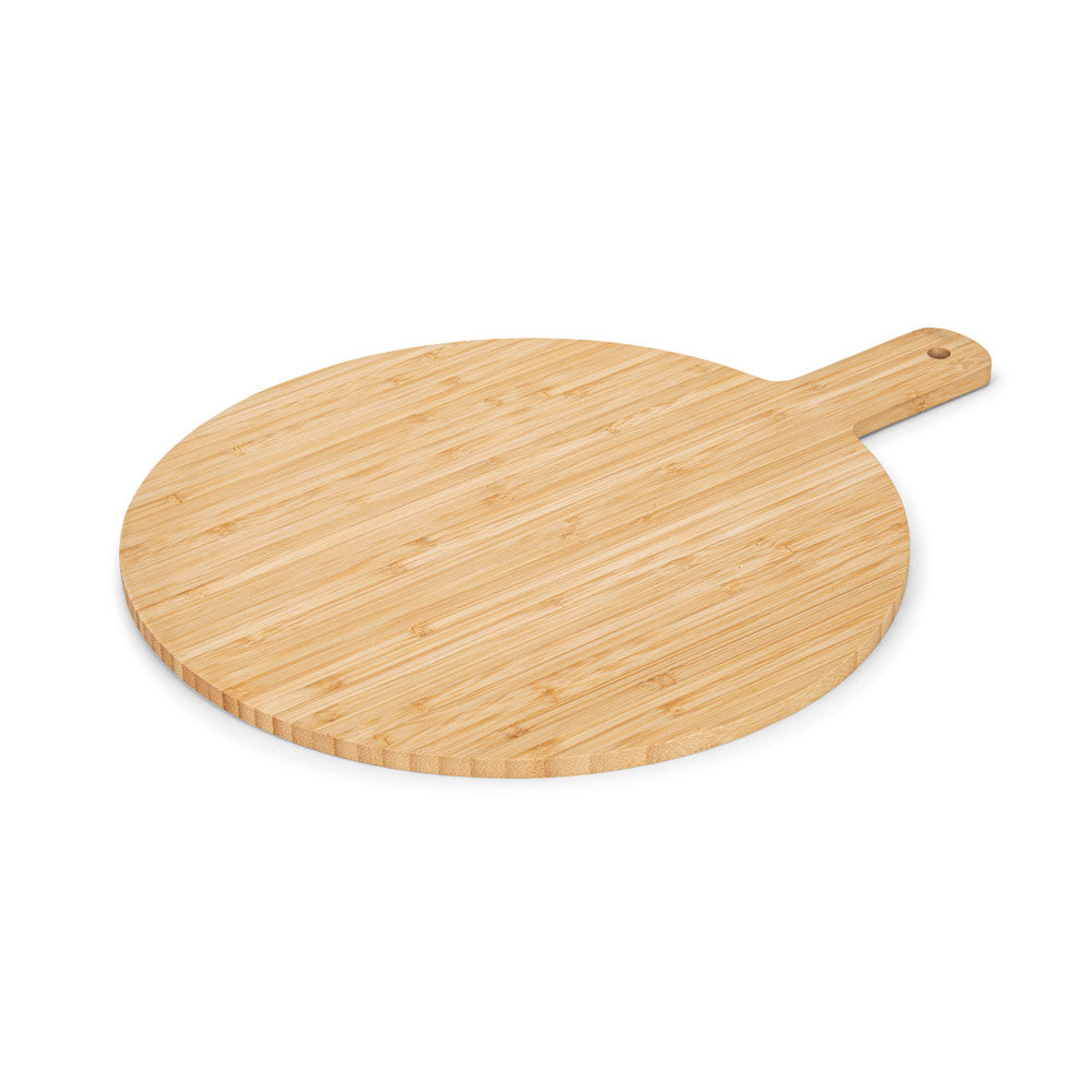 Cheesano. Round Shaped Bamboo Serving Board