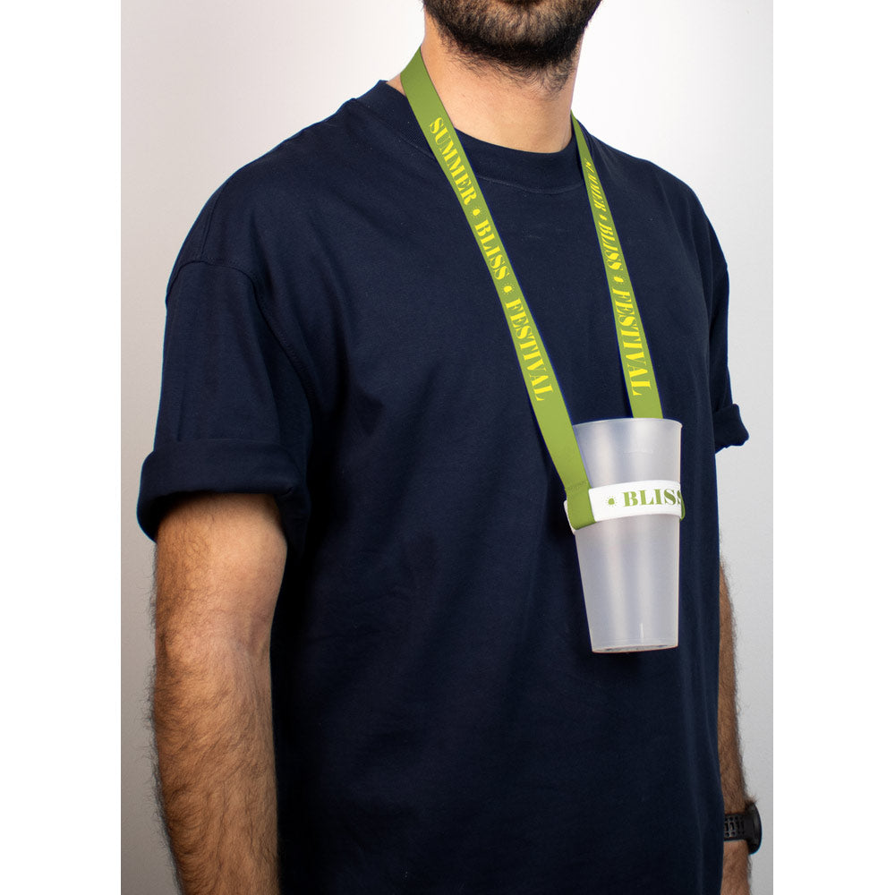 Swindon. Set Lanyard Sublimation Long Ii (20 Mm) Duo With Sublimation Elastic Cup Holder