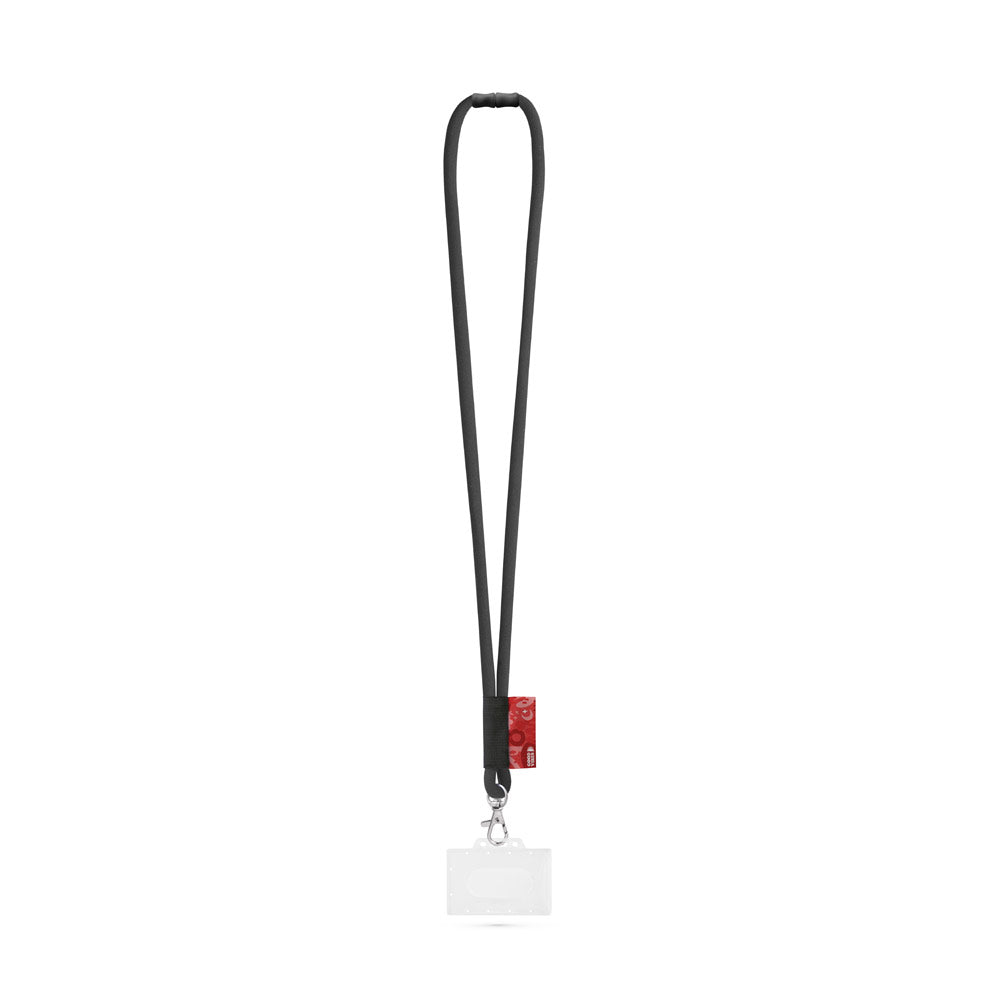 Watford. Set Lanyard Tube Long (Ø 7 Mm) With Hook Trigger Snap 9 Mm, Safety Lock Ø 7 Mm And Rigid Id Badge / Card Holder 91 X 68 Mm