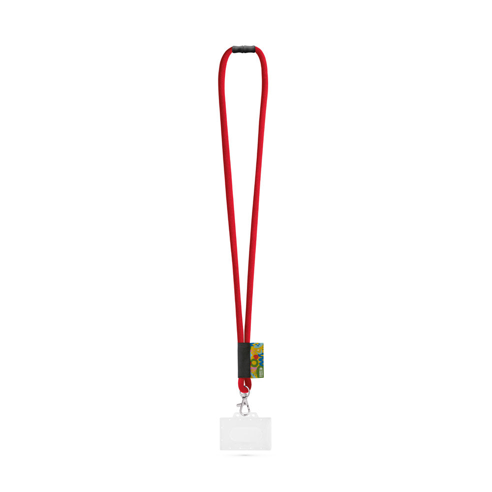 Watford. Set Lanyard Tube Long (Ø 7 Mm) With Hook Trigger Snap 9 Mm, Safety Lock Ø 7 Mm And Rigid Id Badge / Card Holder 91 X 68 Mm