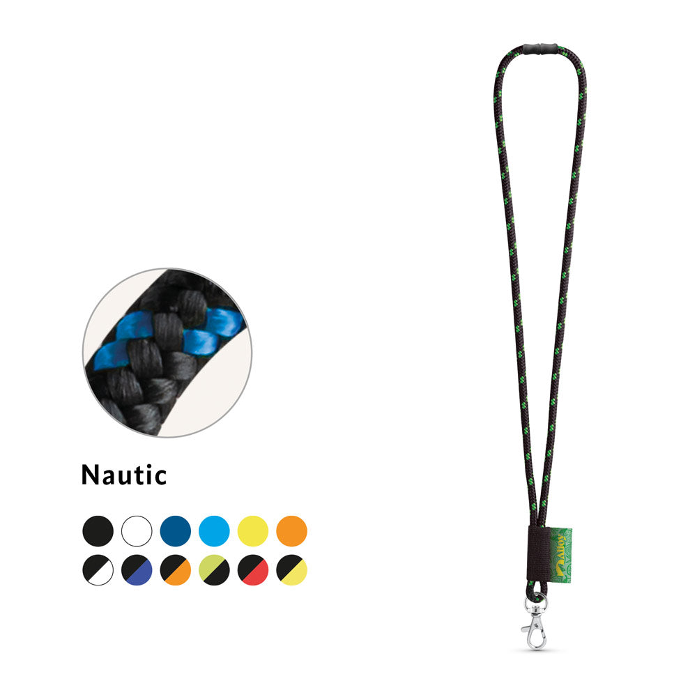 Mansfield. Set Lanyard Nautic Long (Ø 7 Mm) With Hook Trigger Snap 9 Mm And Safety Lock Ø 7 Mm
