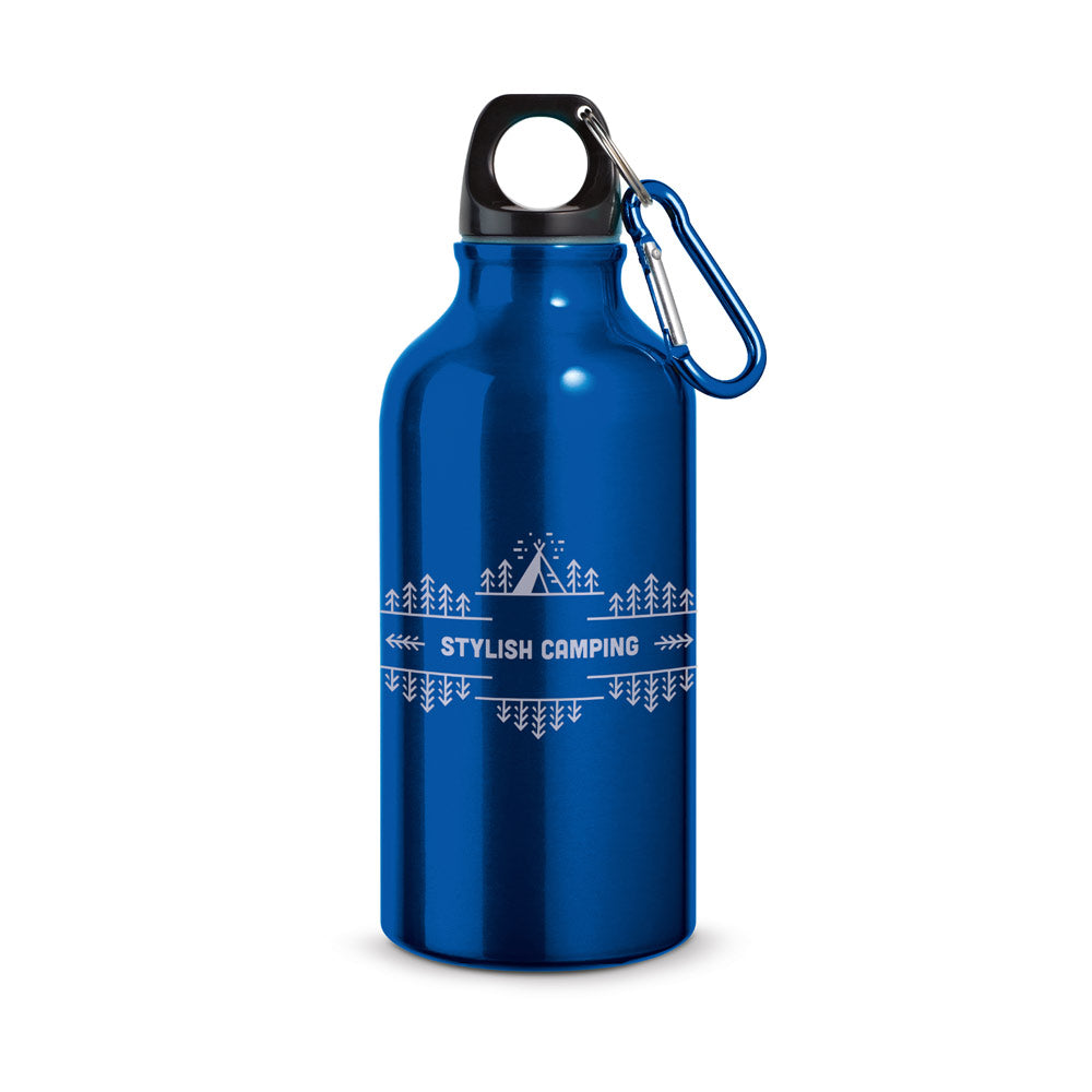 Landscape S. Aluminium Sports Bottle With Carabiner 400 Ml