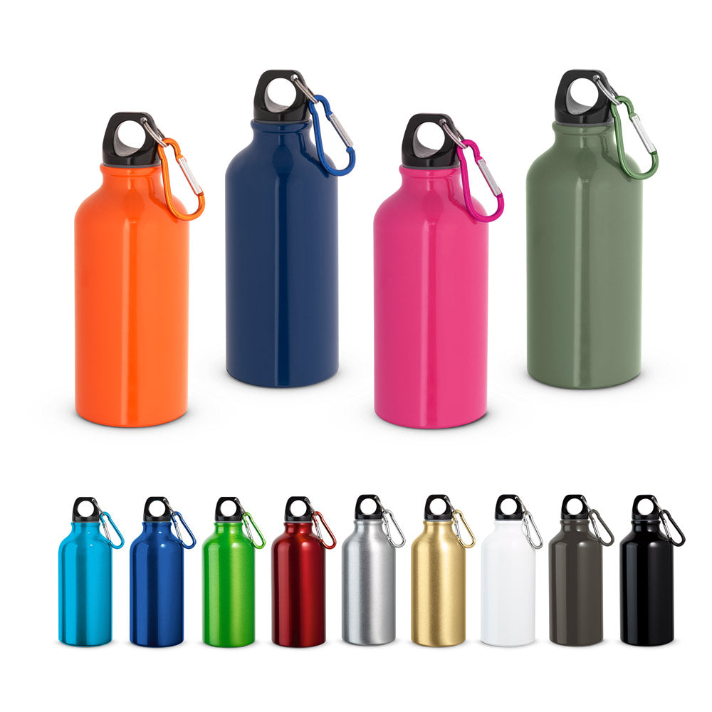 Landscape S. Aluminium Sports Bottle With Carabiner 400 Ml
