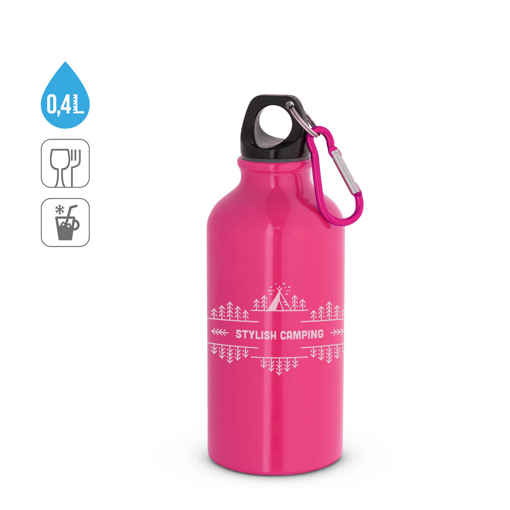 Landscape S. Aluminium Sports Bottle With Carabiner 400 Ml