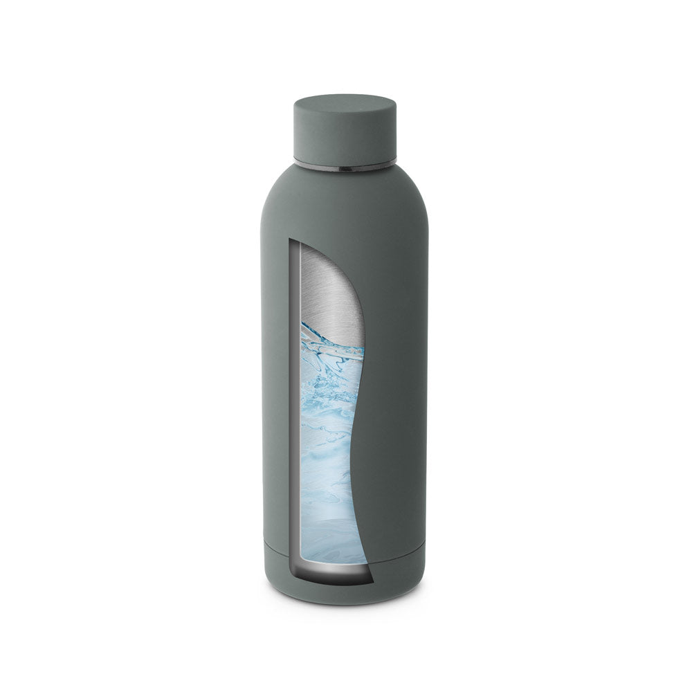 Odin. Double Wall Vacuum Stainless Steel (36% Recycled) Bottle With Rubber Coating 550 Ml