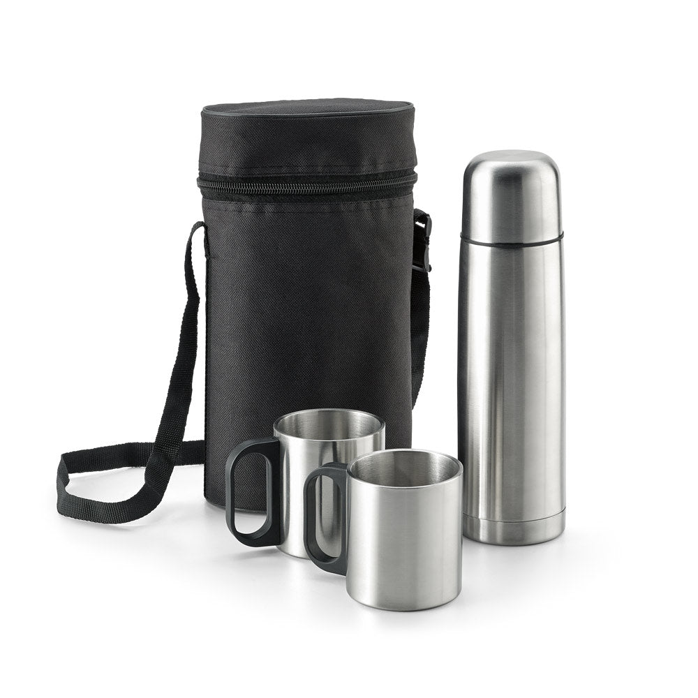 Durant. Stainless Steel Thermos And Mugs Set