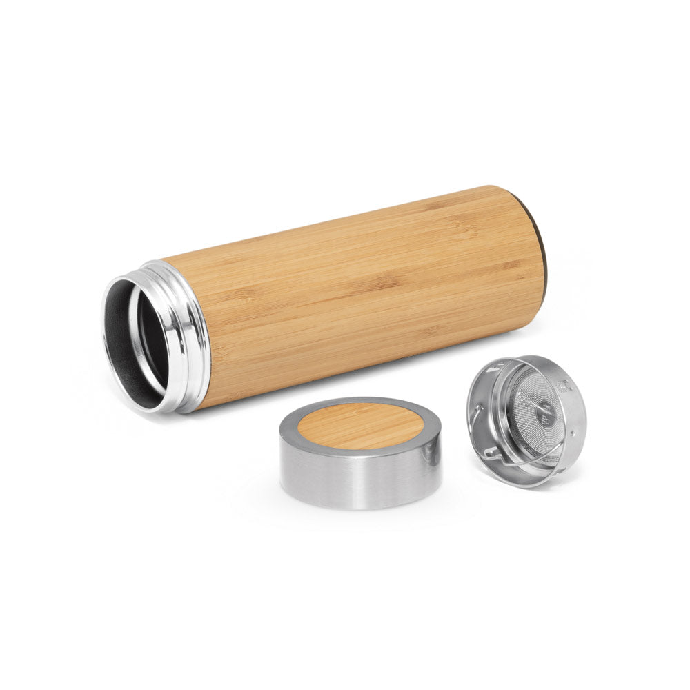 Naturel. Bamboo And Stainless Steel (90% Recycled) Thermal Bottle 430 Ml