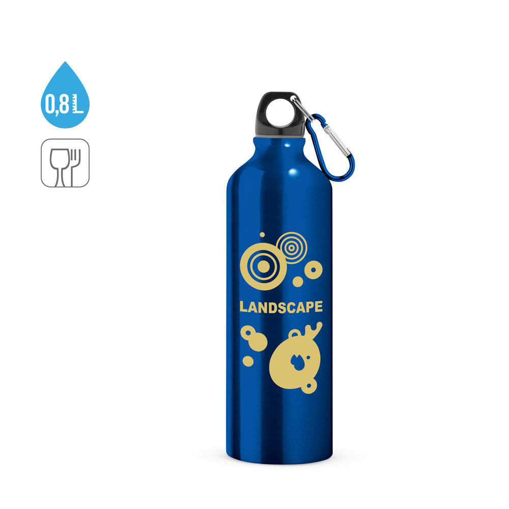 Landscape L. Aluminium Sports Bottle With Carabiner 800 Ml