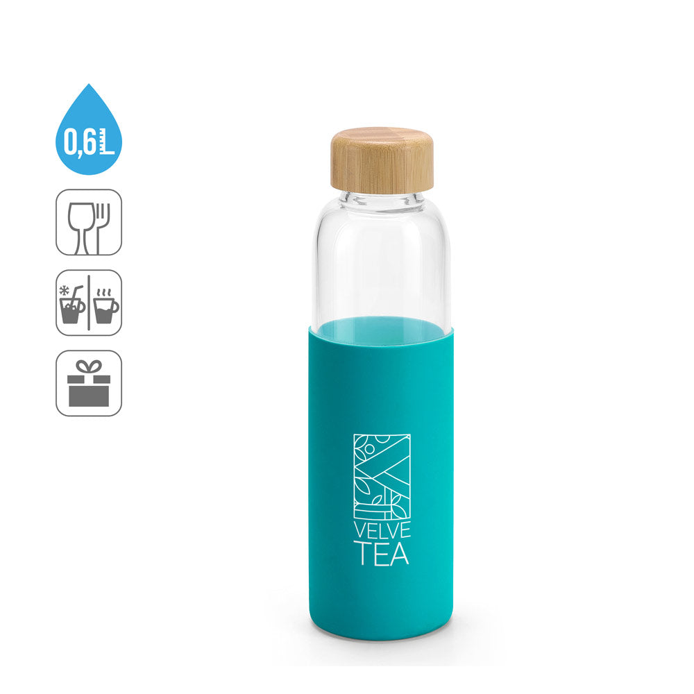 Dakar. Bamboo And Borosilicate Glass Bottle 600 Ml