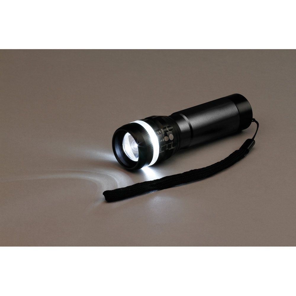 Zoomin. Aluminium Torch With Zoom Function With 3 Light Modes