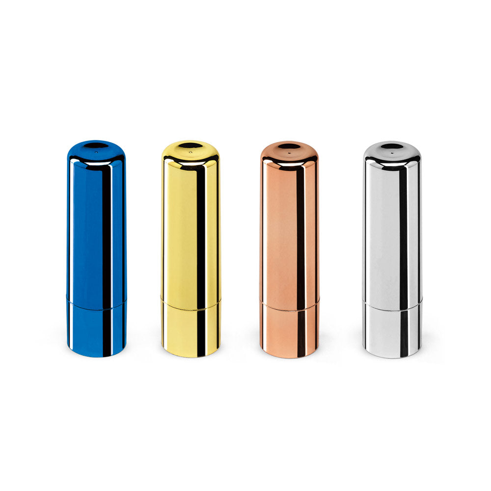 Scarlett. Lip Balm In Mirror Finish Metal Case