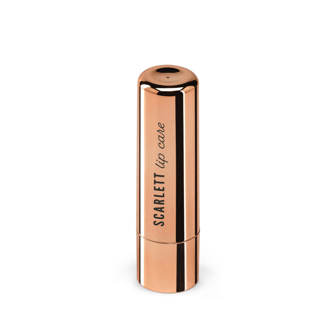 Scarlett. Lip Balm In Mirror Finish Metal Case