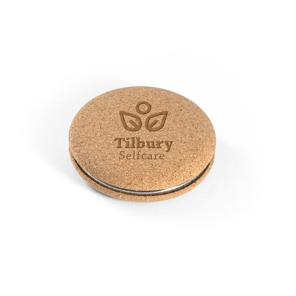 Tilbury. Folding Cosmetic Mirror In Cork