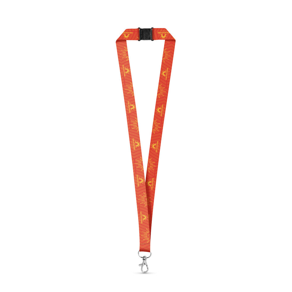 Bristol. Set Lanyard Sublimation Long Ii (20 Mm) With Hook Trigger Snap 20 Mm And Safety Lock