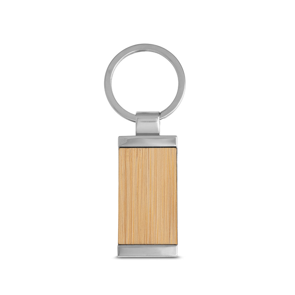 Homer. Rectangular Bamboo Keyring