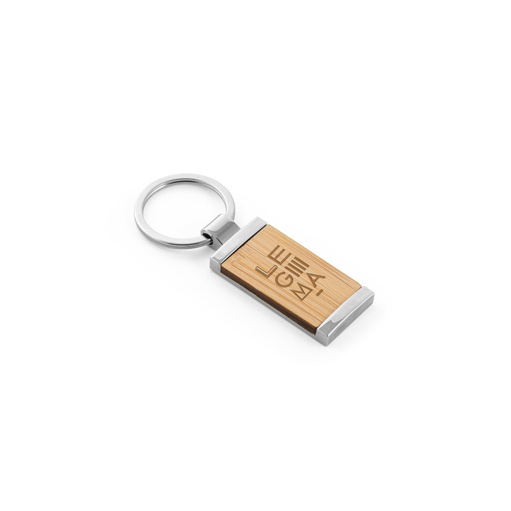Homer. Rectangular Bamboo Keyring