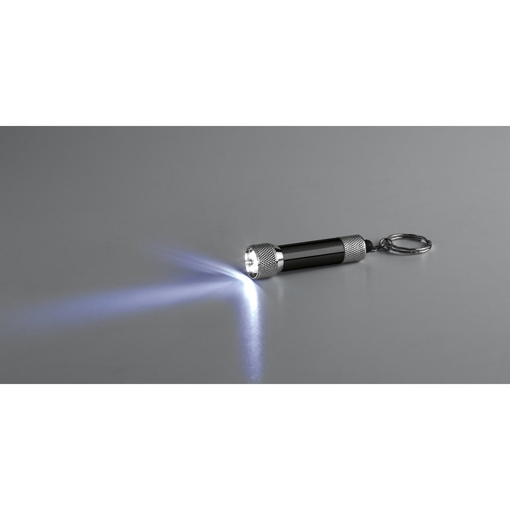 Re-Lergan. Aluminium Keyring (92% Recycled) With 3-Light Led Torch